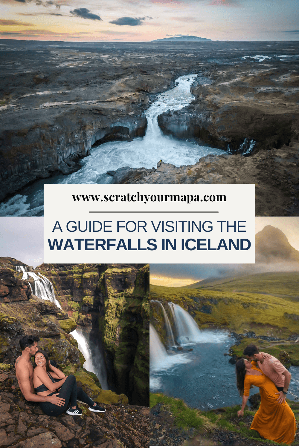waterfalls in Iceland pin